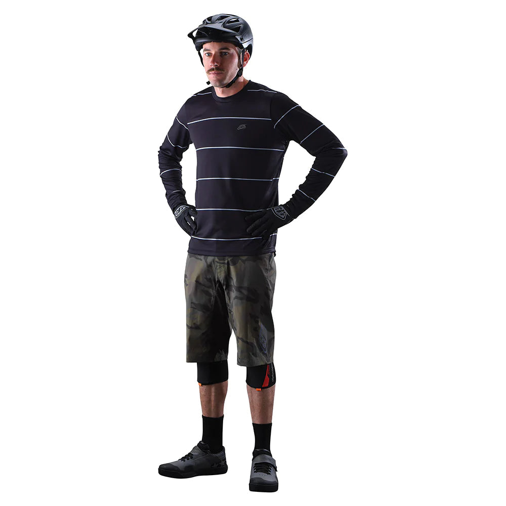 Troy Lee Designs Flowline-Trikot (Langärmlig) Revert Schwarz