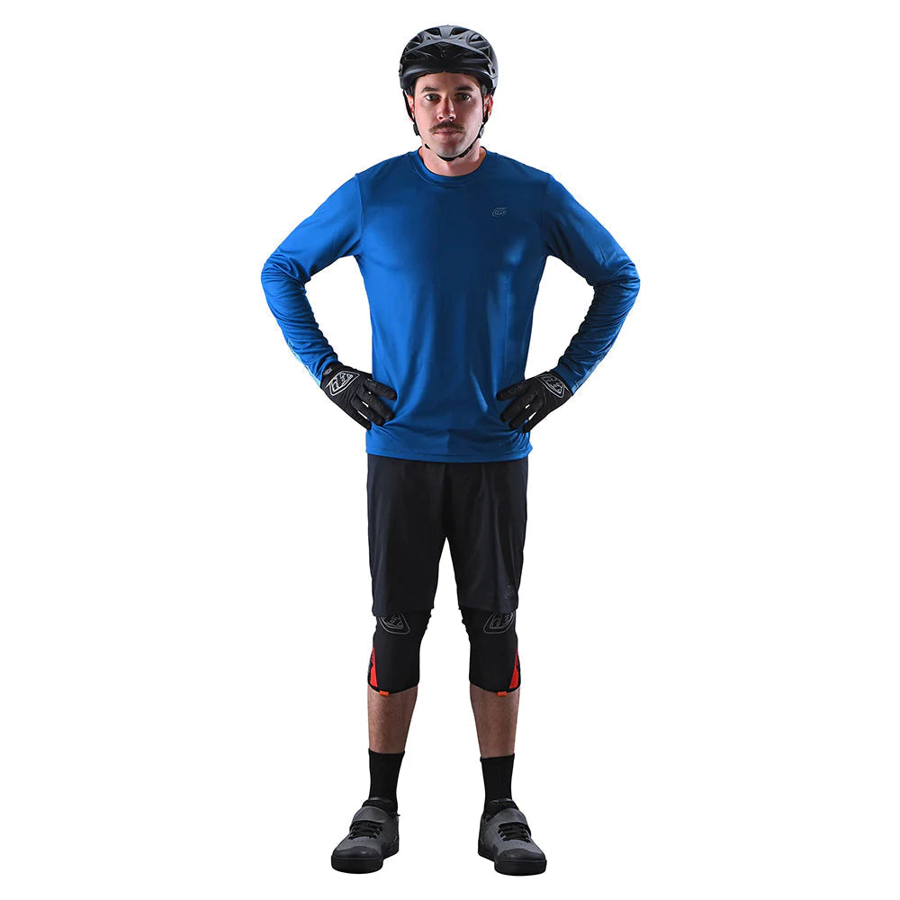 Troy Lee Designs Flowline-Trikot (Langärmlig) Solid Slate Blue