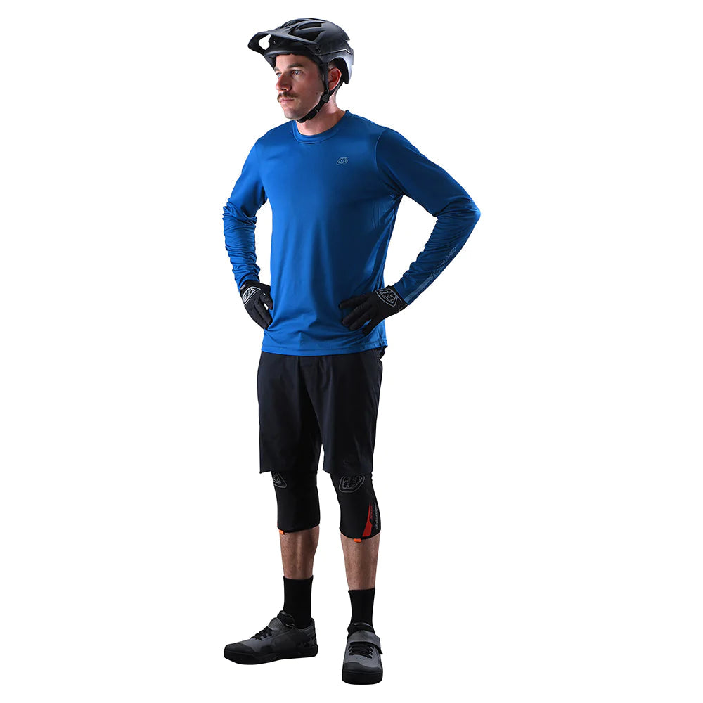 Troy Lee Designs Flowline-Trikot (Langärmlig) Solid Slate Blue