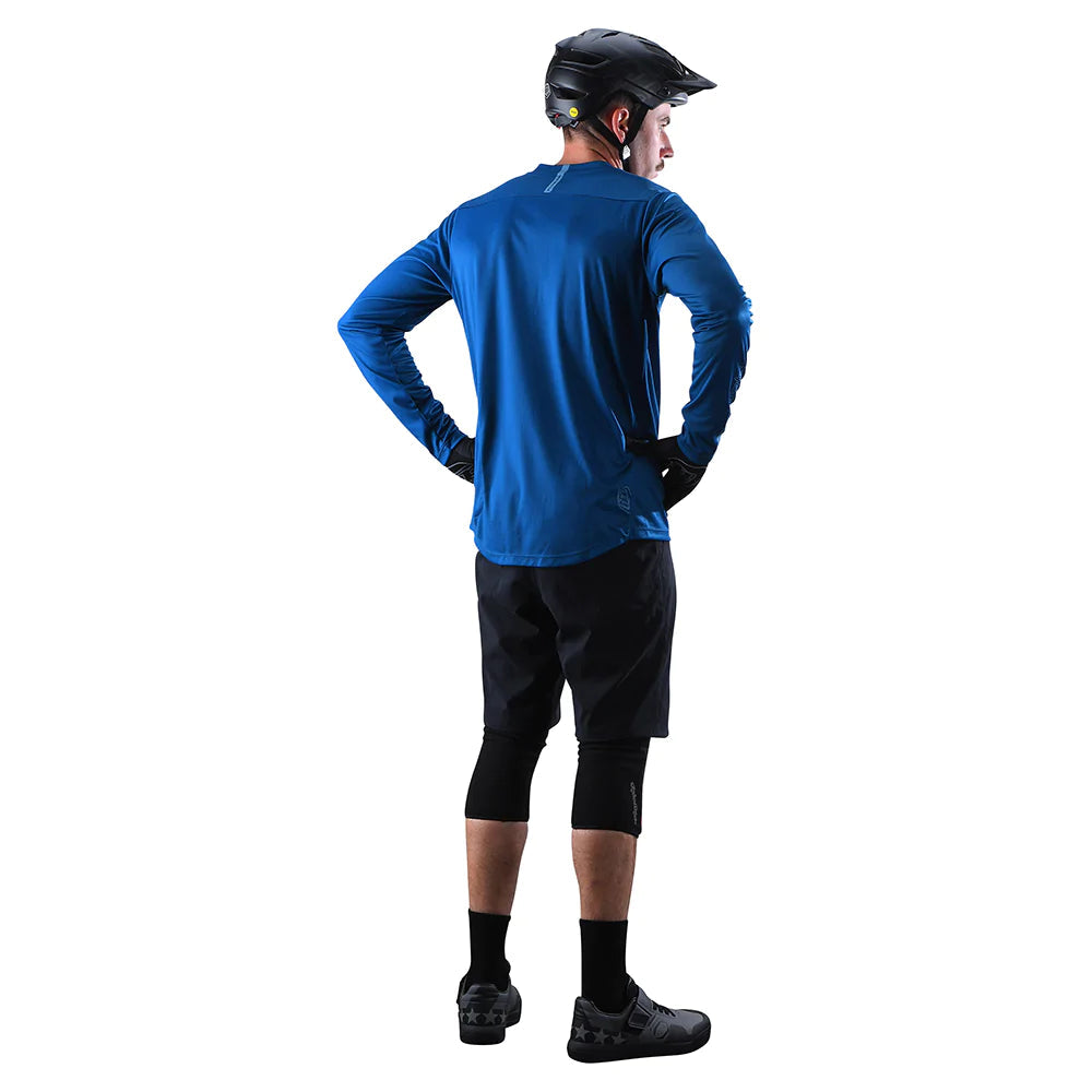 Troy Lee Designs Flowline-Trikot (Langärmlig) Solid Slate Blue
