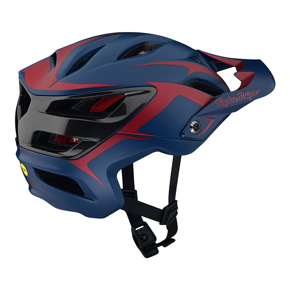 Troy Lee A3 Helmet W/MIPS Fang Dk Blue / Burgundy