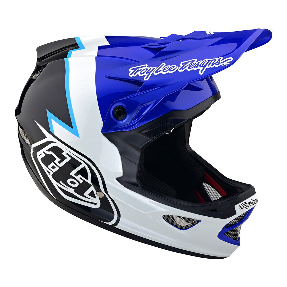 Troy Lee D3 Fiberlite Helmet Volt Blue