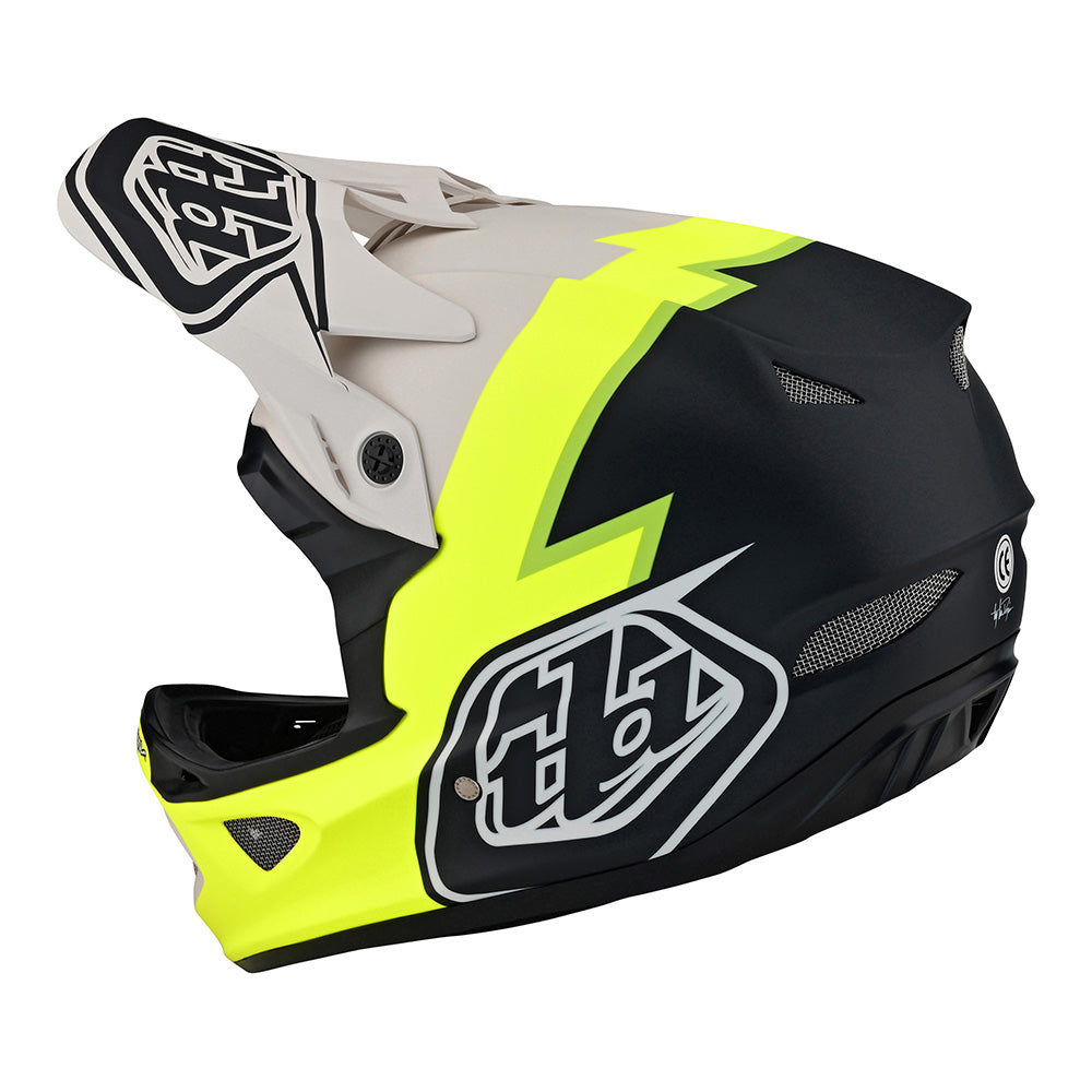 Troy Lee D3 Fiberlite Helmet Volt Flo Yellow
