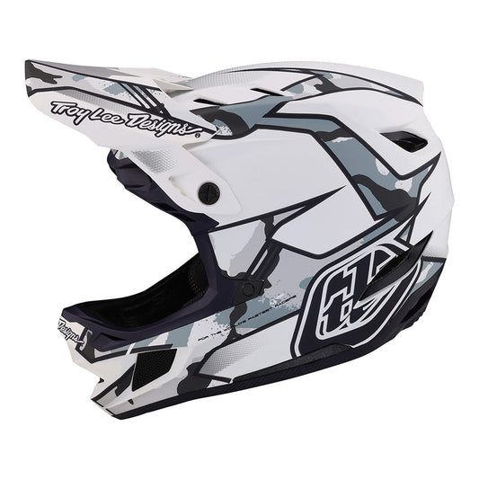 Troy Lee D4 Composite Helmet W/MIPS Matrix Camo White