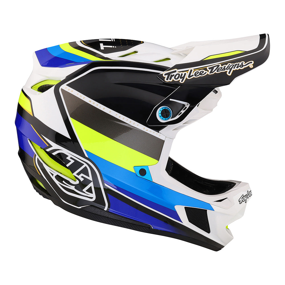 Troy Lee D4 Composite Helmet W/MIPS Reverb White / Blue