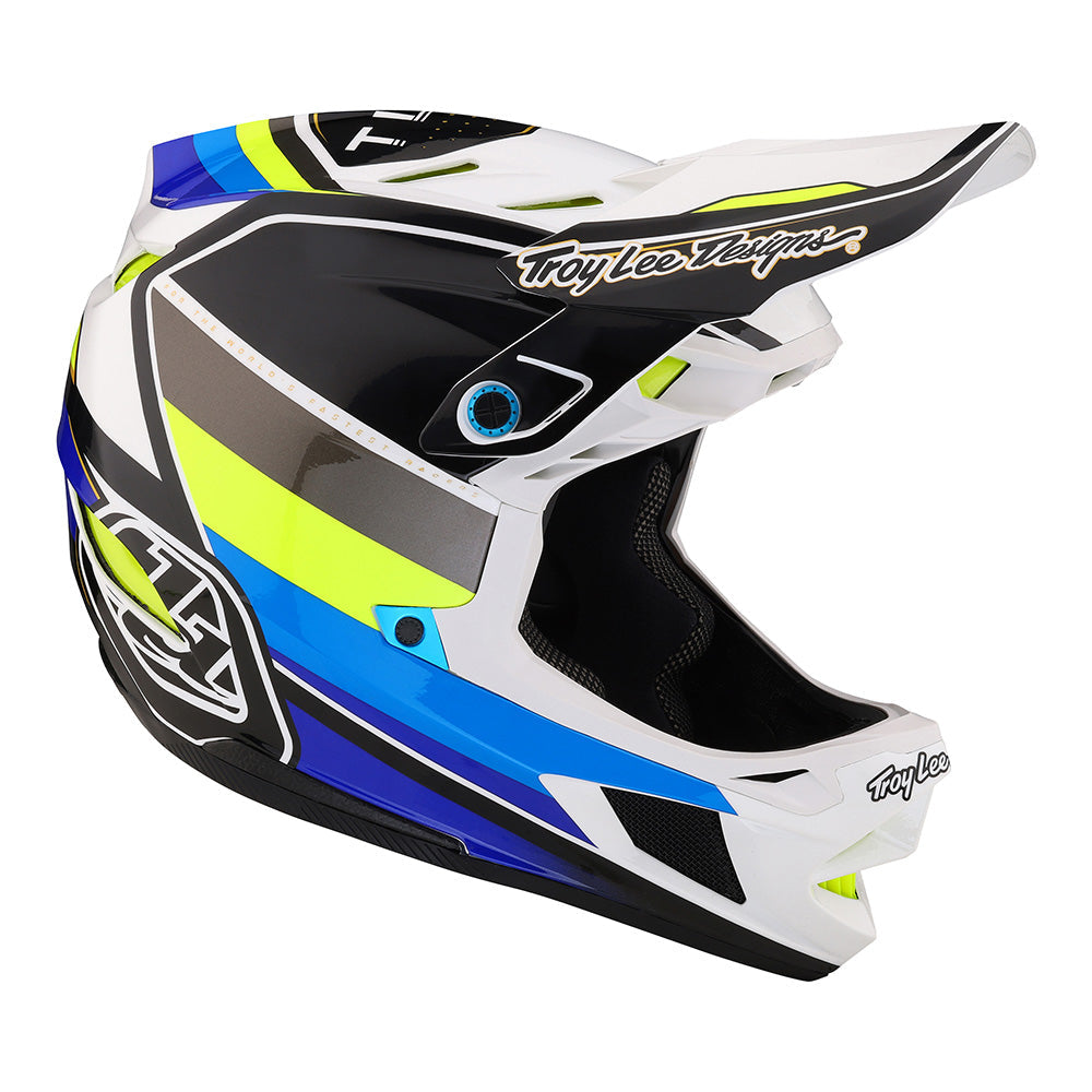 Troy Lee D4 Composite Helmet W/MIPS Reverb White / Blue