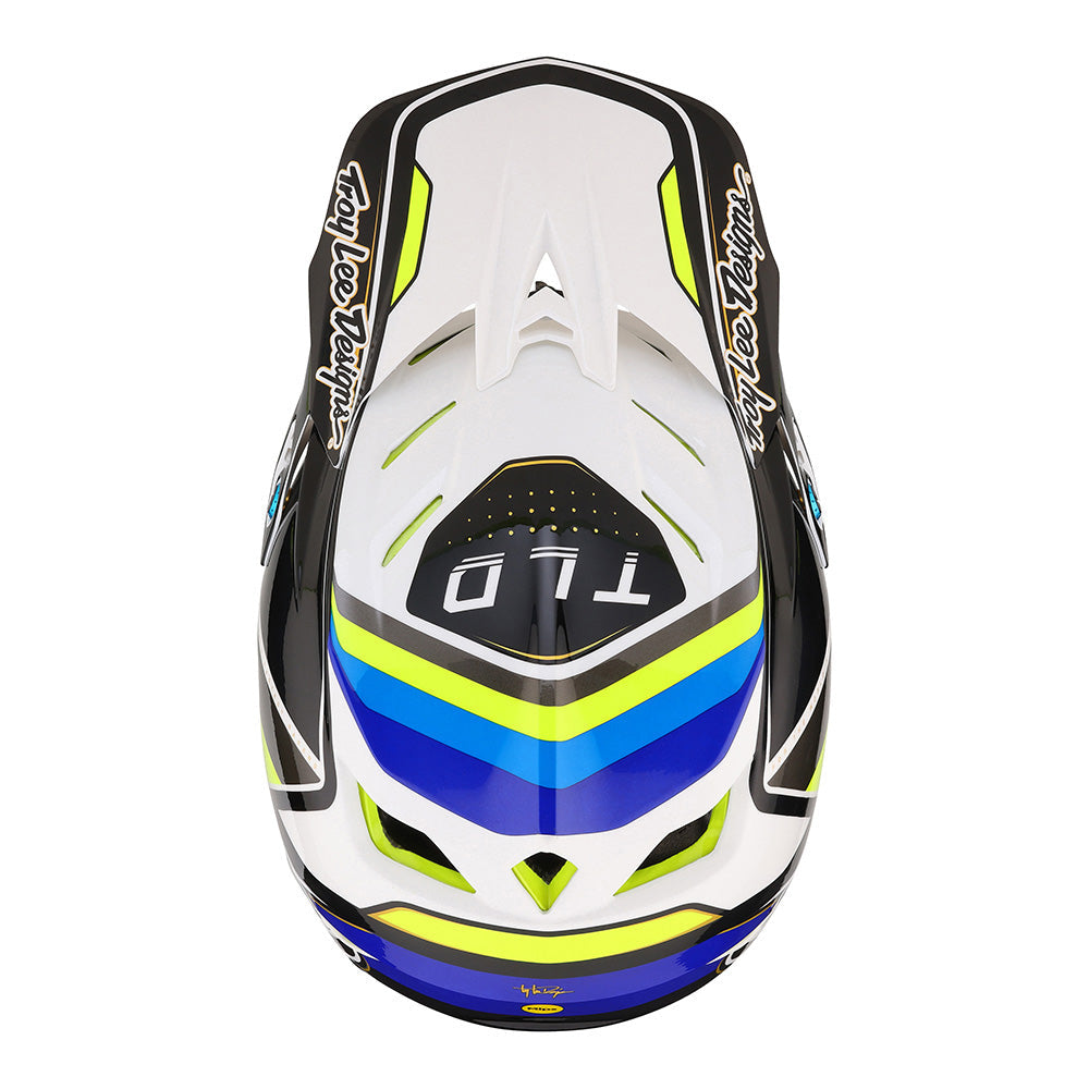 Troy Lee D4 Composite Helmet W/MIPS Reverb White / Blue