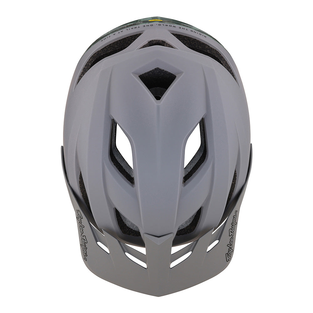 Troy Lee Flowline SE Helmet W/MIPS Radian Camo Grey / Army Green
