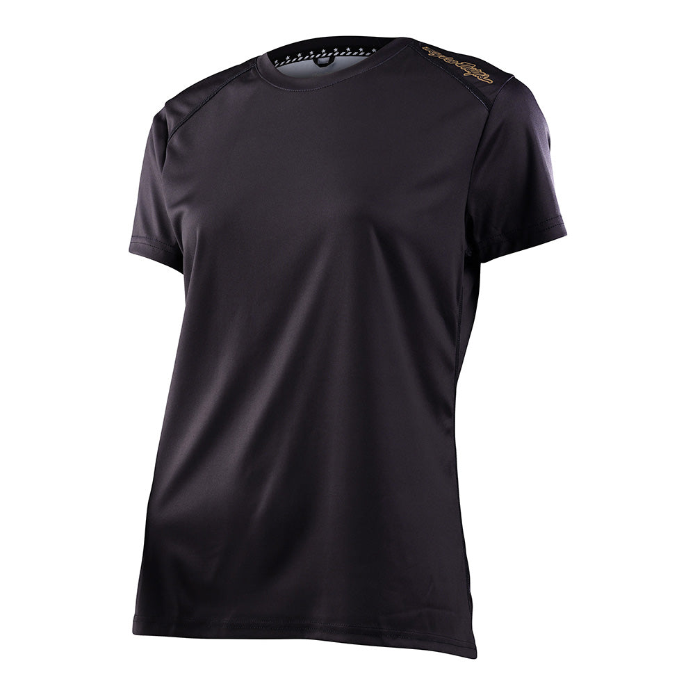 Troy Lee Womens Lilium SS Jersey Solid Black