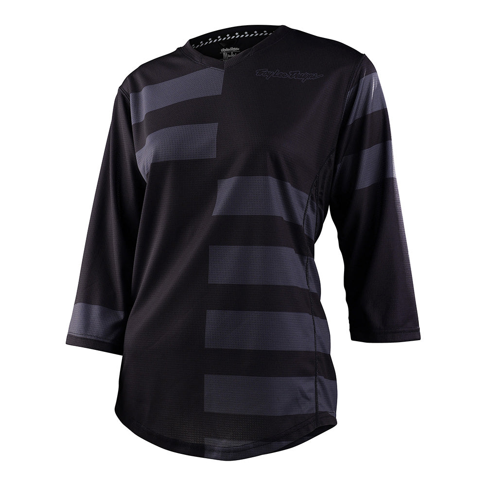 Troy Lee Womens Mischief Jersey Split Stripe Black