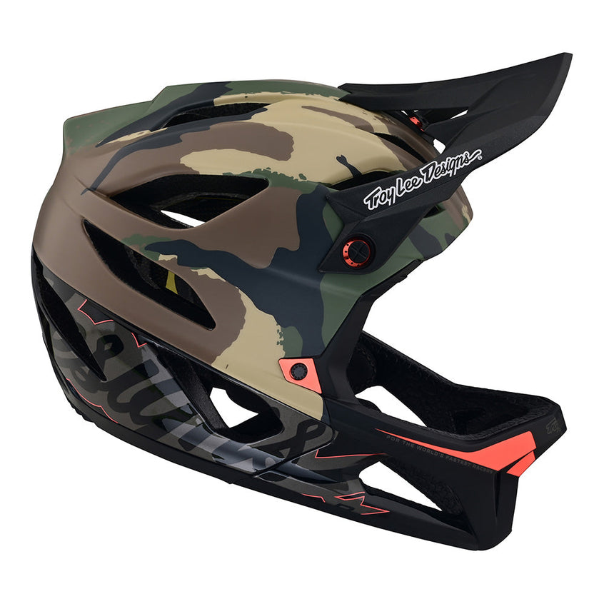Troy Lee Stage Helmet W/MIPS Signature Camo Army Green