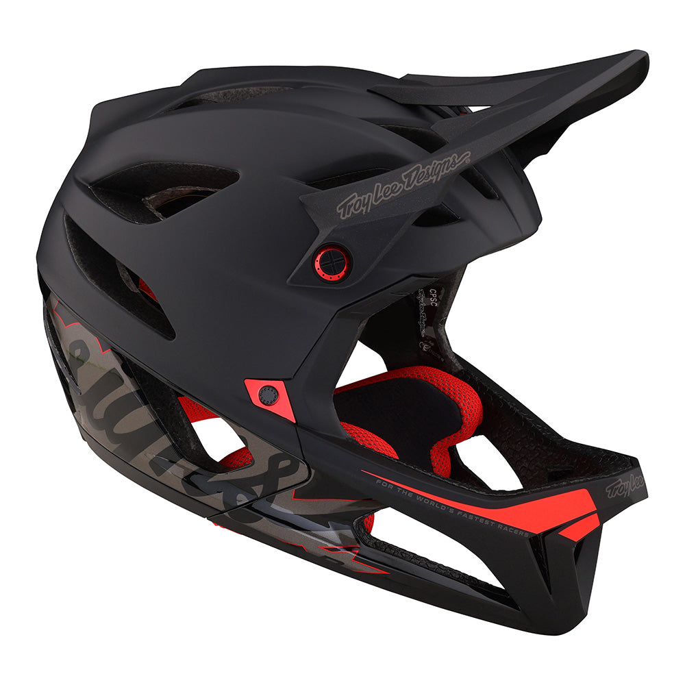 Troy Lee Stage Helmet W/MIPS Signature Black