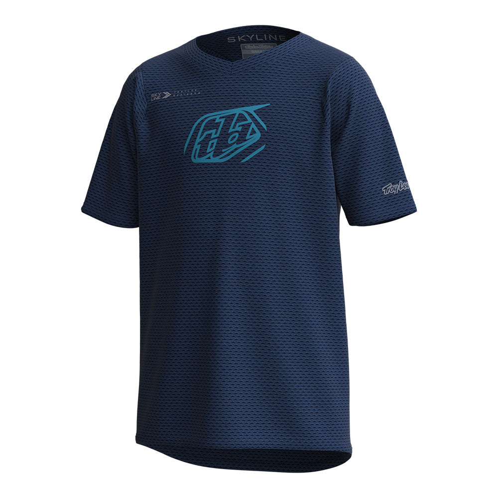 Troy Lee Youth Skyline SS Jersey Iconic Navy