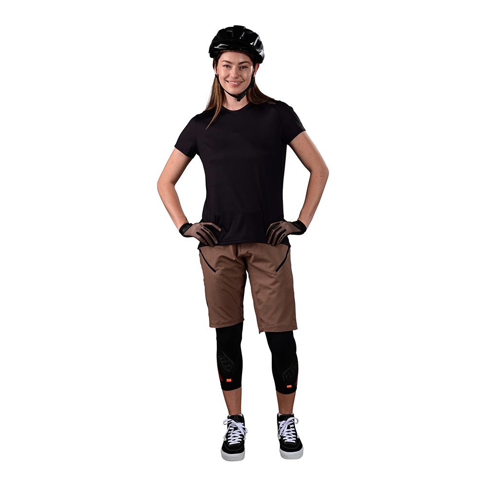 Troy Lee Womens Lilium SS Jersey Solid Black