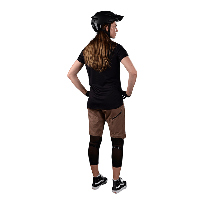 Troy Lee Womens Lilium SS Jersey Solid Black