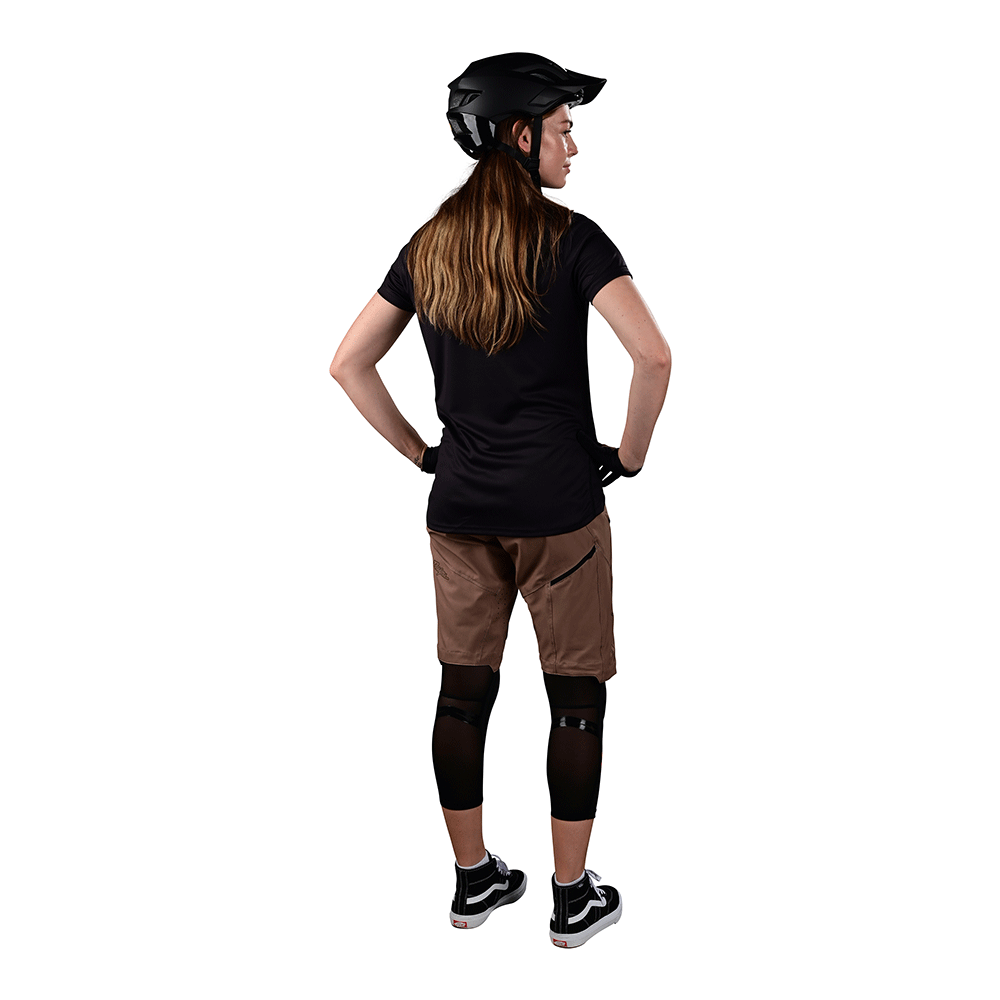 Troy Lee Womens Lilium SS Jersey Solid Black