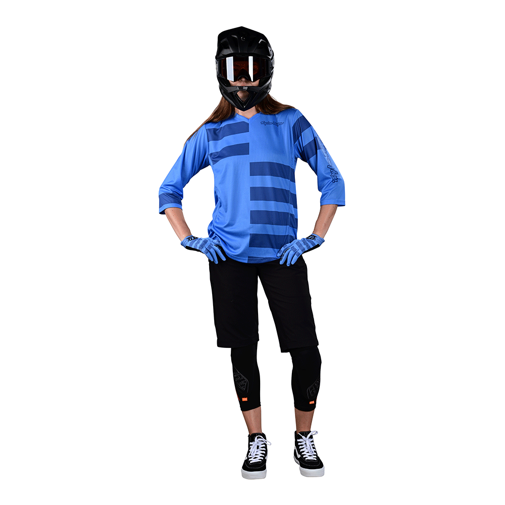 Troy Lee Womens Mischief Jersey Split Stripe Wildflower