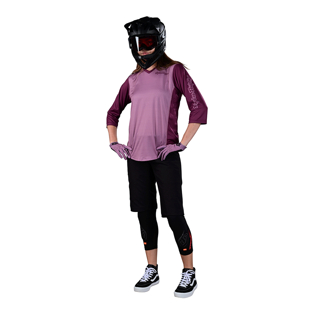 Troy Lee Womens Mischief Jersey Solid Rosewood