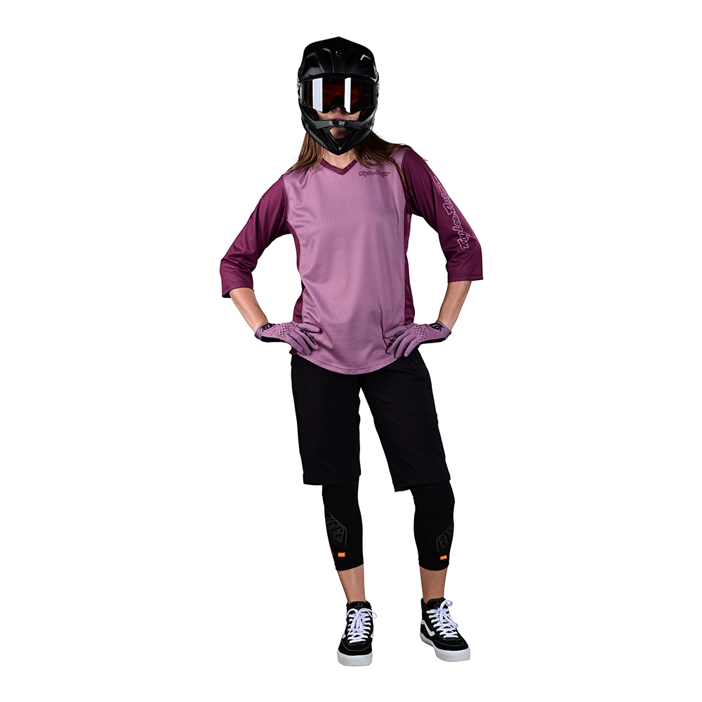 Troy Lee Womens Mischief Jersey Solid Rosewood