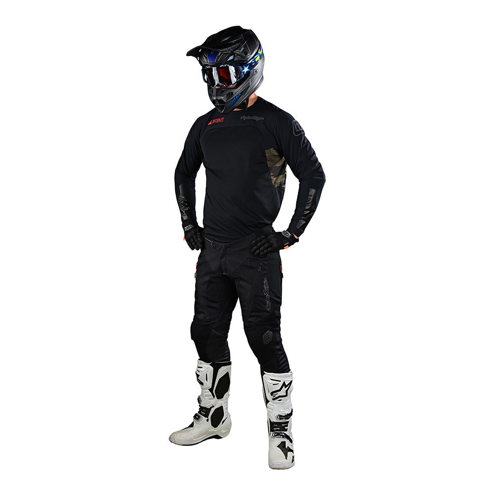 Troy Lee SCOUT SE JERSEY SYSTEMS BRUSHED CAMO BLACK/MILITARY GREEN