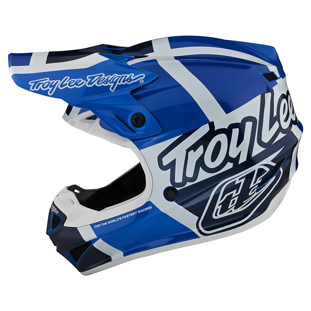 Troy Lee SE4 POLYACRYLITE HELMET W/MIPS QUATTRO BLUE