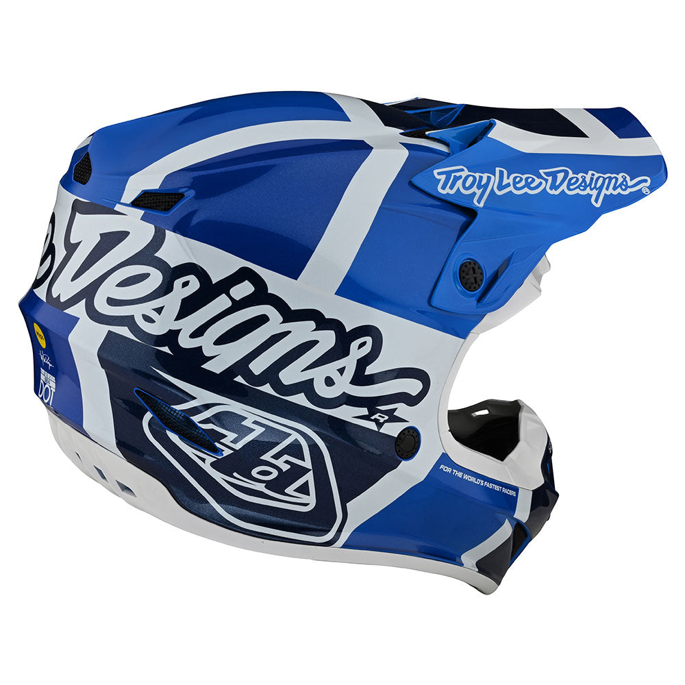 Troy Lee SE4 POLYACRYLITE HELMET W/MIPS QUATTRO BLUE