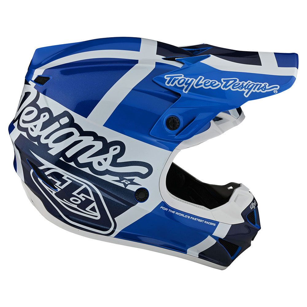 Troy Lee SE4 POLYACRYLITE HELMET W/MIPS QUATTRO BLUE