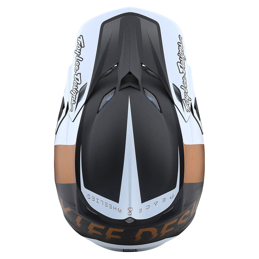 Troy Lee SE5 Carbon Helmet W/MIPS Qualifier White / Bronze