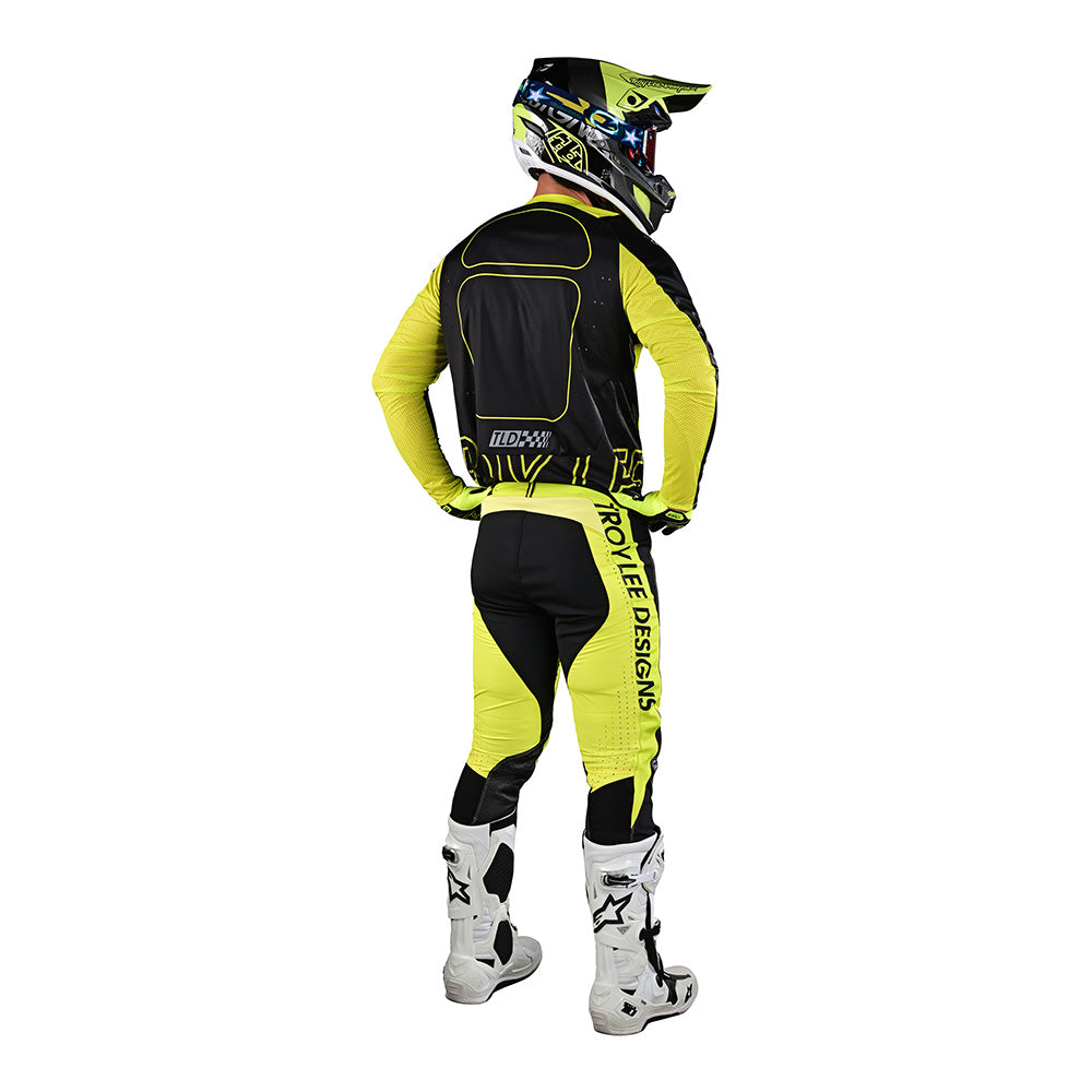Troy Lee SE PRO PANT DROP IN BLACK/GLO YELLOW