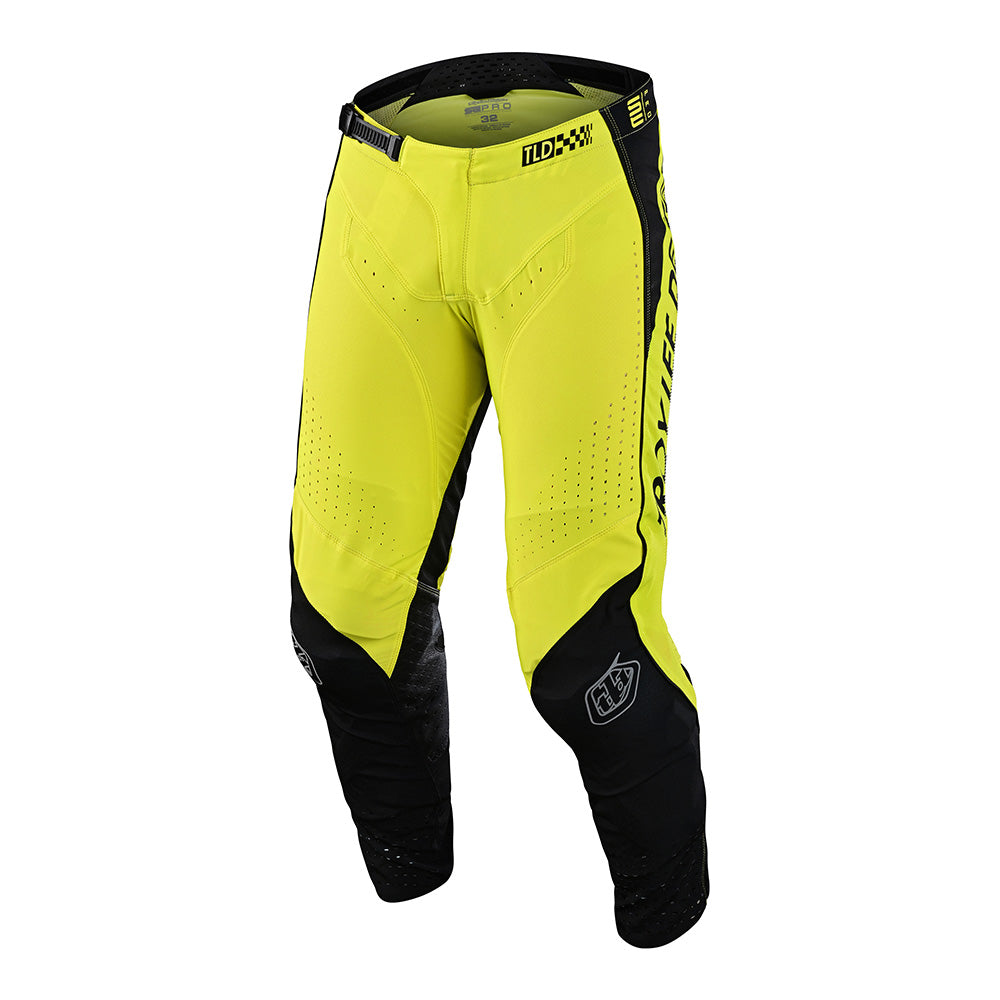 Troy Lee SE PRO PANT DROP IN BLACK/GLO YELLOW