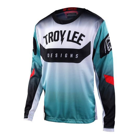 Troy Lee Youth GP Jersey Arc Turquoise / Neon Melon