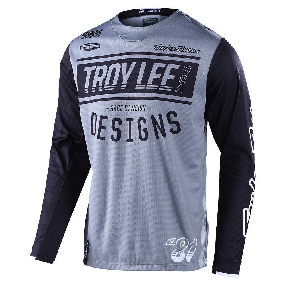 TLD GP-Trikot (Langärmlig) Race 81 Grau