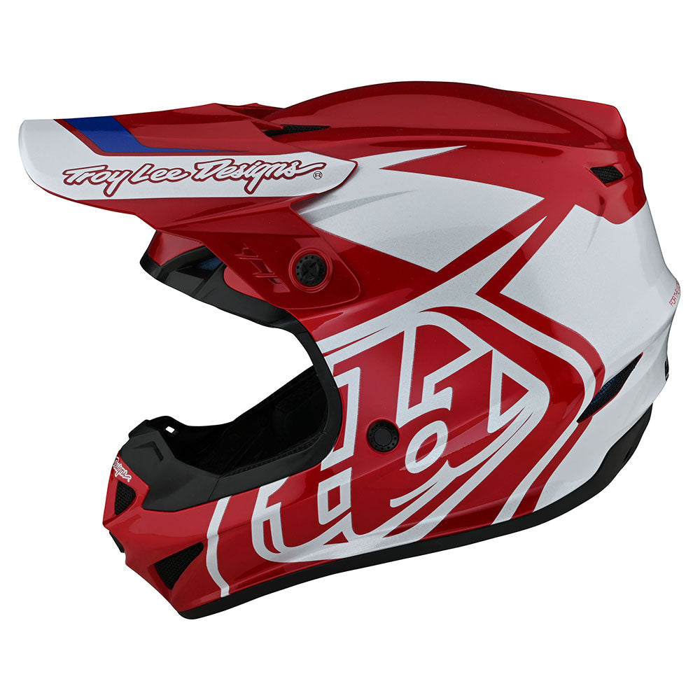 Troy Lee Designs Gp-Helm Overload Rot/Weiß
