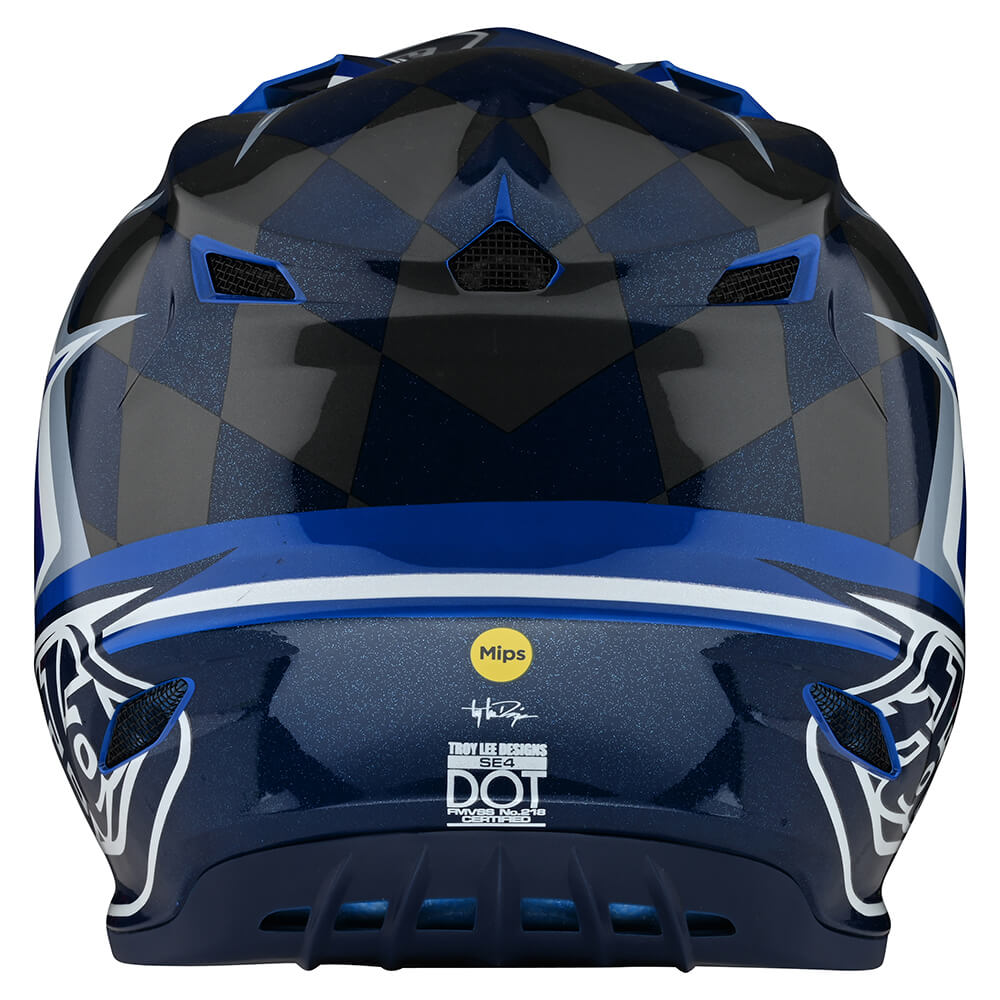 Troy Lee Designs Se4 Polyacrylit-Helm Warped Blau
