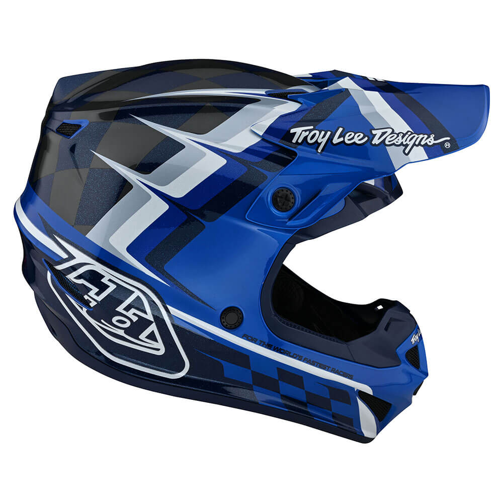 Troy Lee Designs Se4 Polyacrylit-Helm Warped Blau