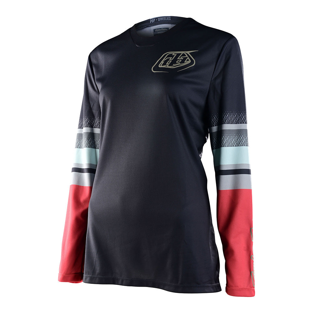 Troy Lee Designs Gp-Trikot Für Damen (Langärmlig) Warped Charcoal