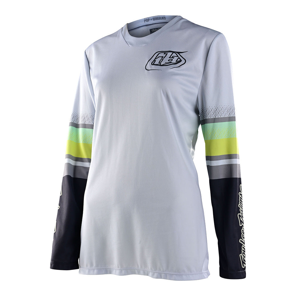 Troy Lee Designs Gp-Trikot Für Damen (Langärmlig) Warped Weiß