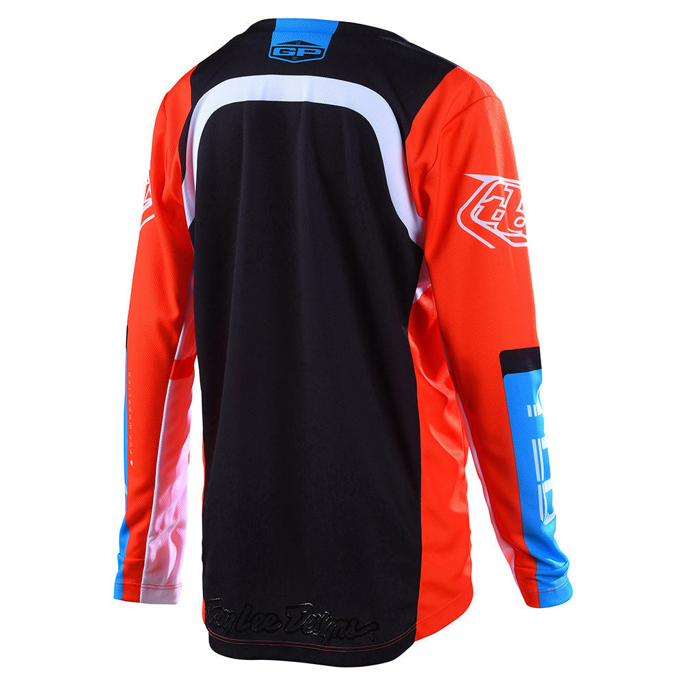 Troy Lee Designs Gp-Trikot Für Kinder (Langärmlig) Fractura Orange/Schwarz