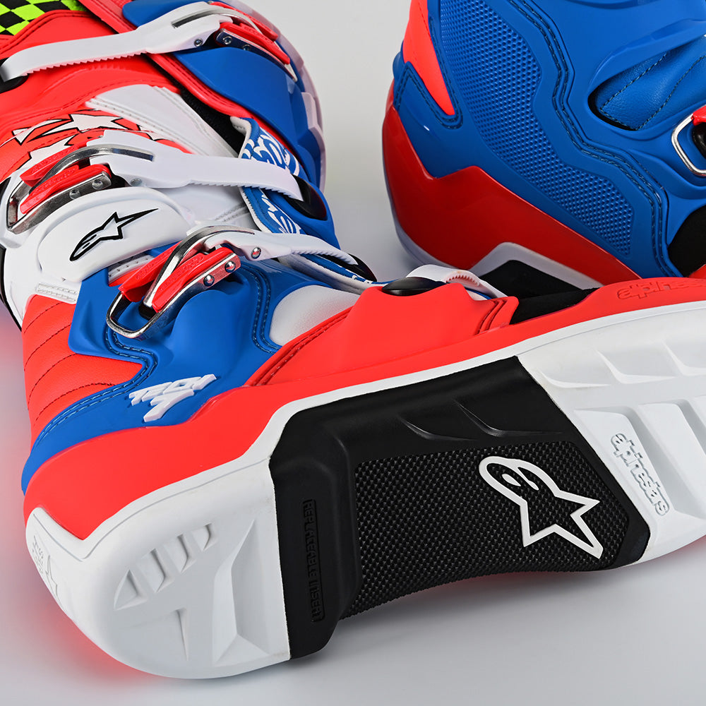 Troy Lee Alpinestars Tech 7 MX Boot Solid Rocket Red / White / Blue