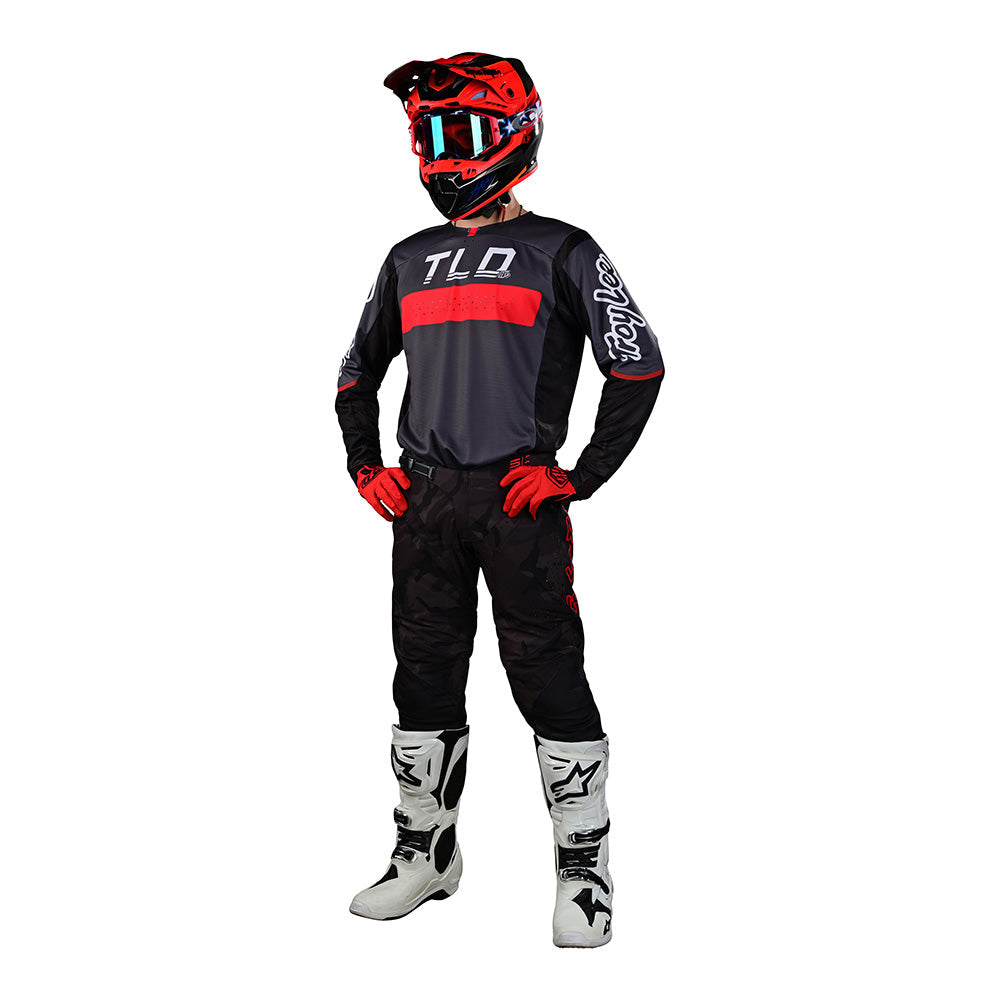 Troy Lee SE Pro Jersey Grid Camo Black / Gray