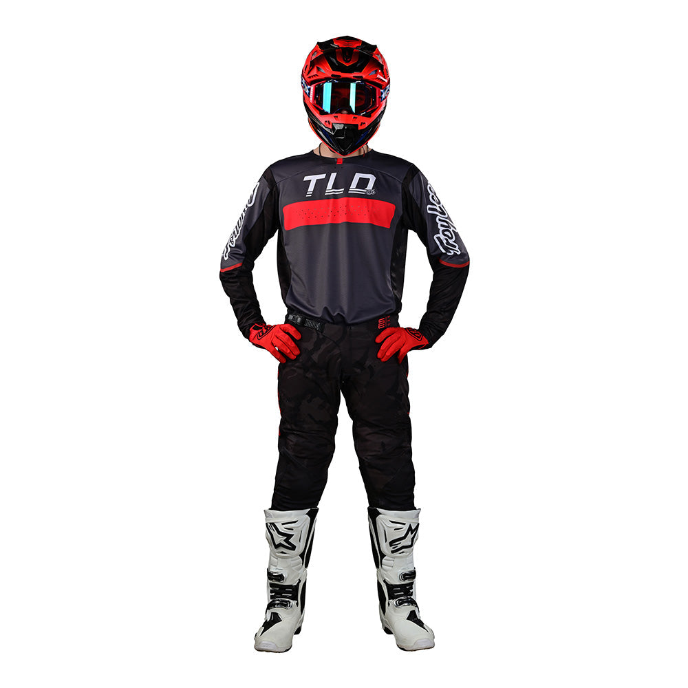 Troy Lee SE Pro Jersey Grid Camo Black / Gray