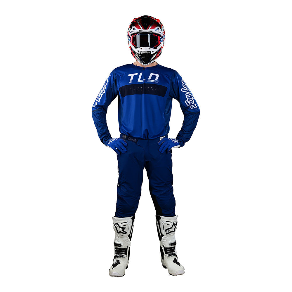 Troy Lee SE Pro Jersey Grid Blue / Navy