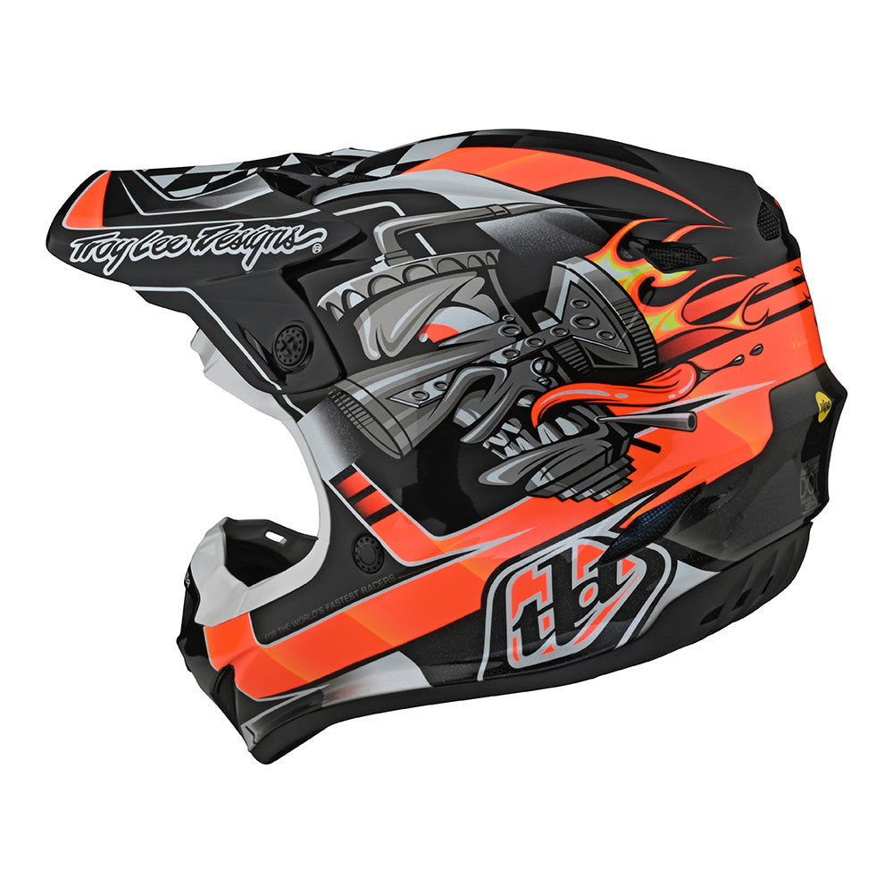 Troy Lee Youth SE4 Polyacrylite Helmet W/MIPS Carb Black
