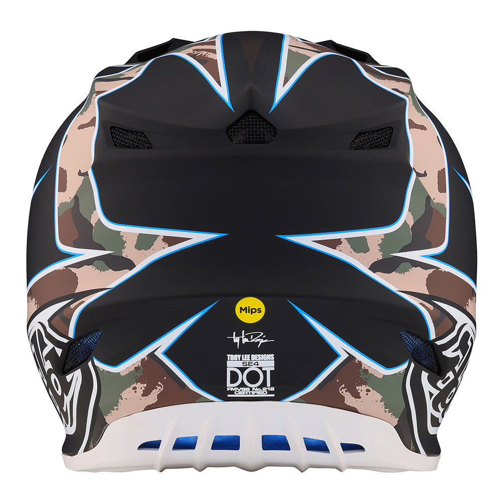 Troy Lee SE4 Polyacrylite Helmet W/MIPS Matrix Camo Black