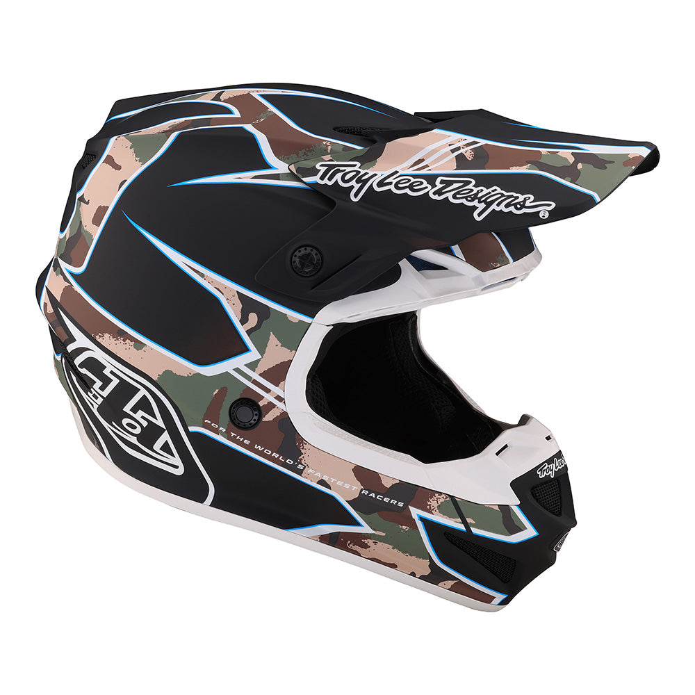Troy Lee SE4 Polyacrylite Helmet W/MIPS Matrix Camo Black