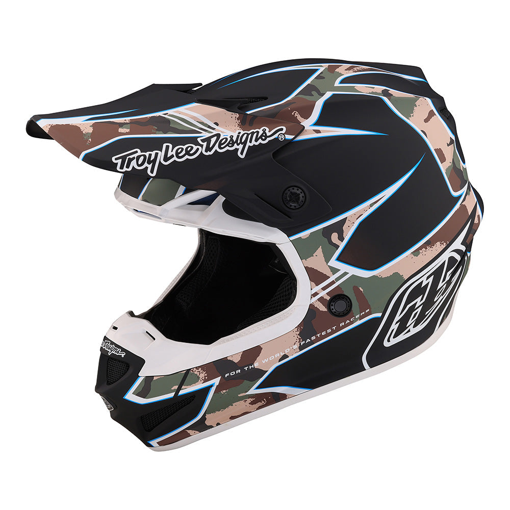 Troy Lee SE4 Polyacrylite Helmet W/MIPS Matrix Camo Black