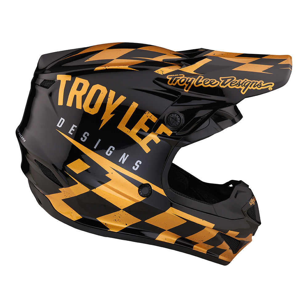 Troy Lee SE4 Polyacrylite Helmet W/MIPS Race Shop Black / Gold