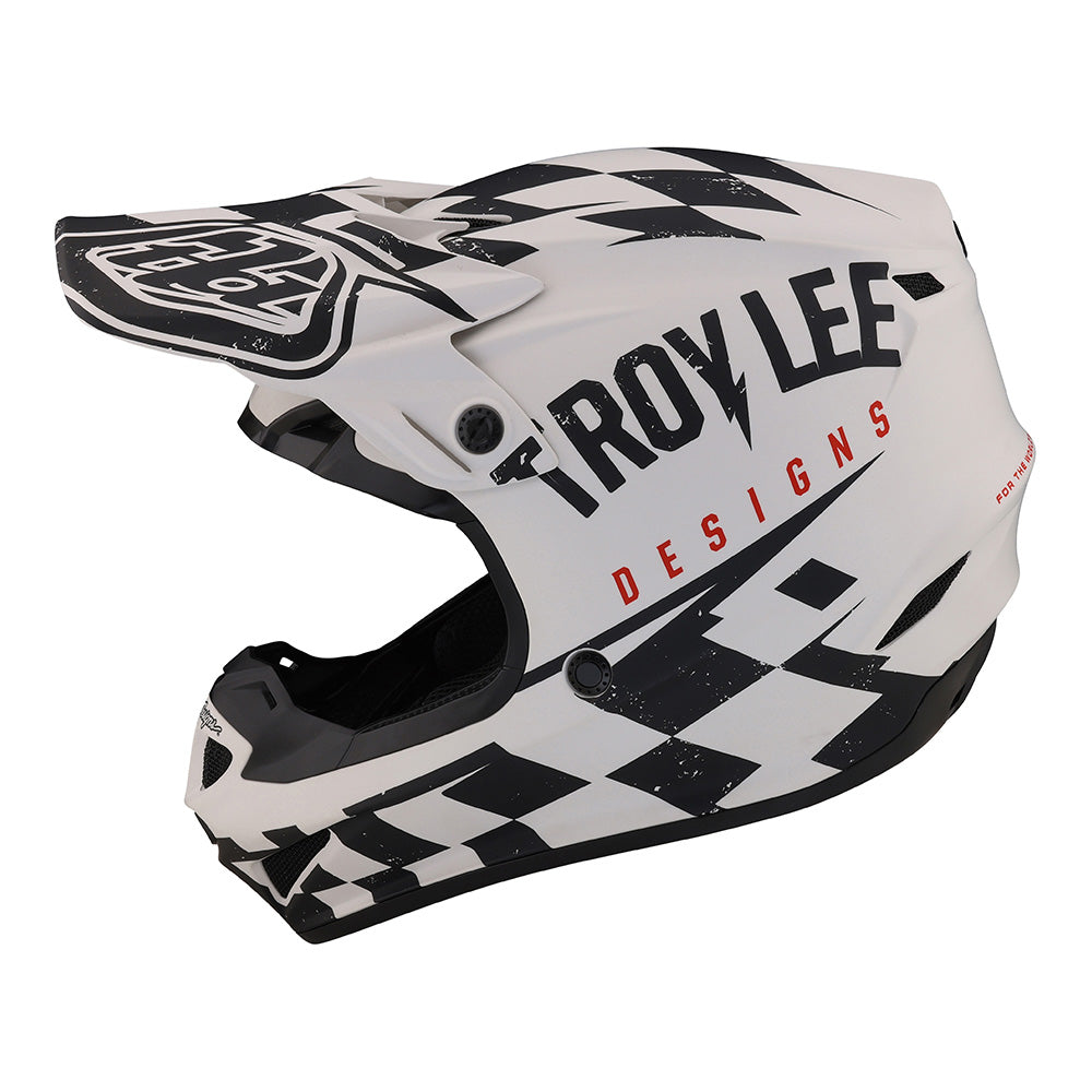 Troy Lee SE4 Polyacrylite Helmet W/MIPS Race Shop White / Black