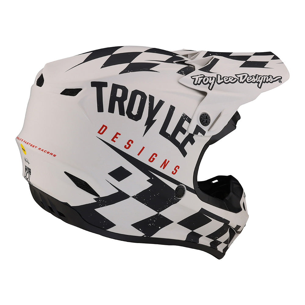 Troy Lee SE4 Polyacrylite Helmet W/MIPS Race Shop White / Black