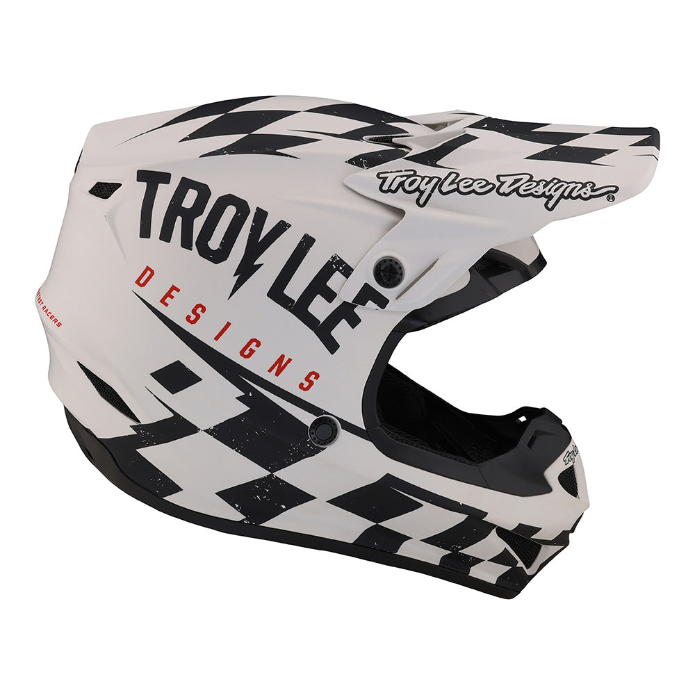 Troy Lee SE4 Polyacrylite Helmet W/MIPS Race Shop White / Black